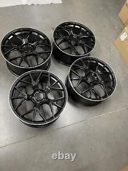 19'' Mercedes Benz AMG GT Style Alloy Wheels C E S Class Staggered Black Polish