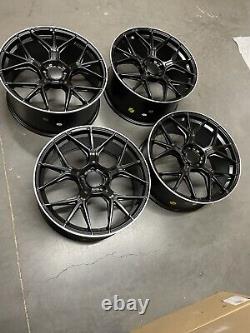19'' Mercedes Benz AMG GT Style Alloy Wheels C E S Class Staggered Black Polish