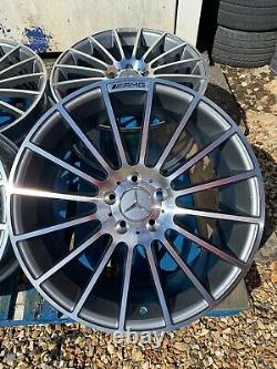 19 Mercedes C63 AMG Style Alloy Wheels Only Grey/Pol for Mercedes C-Class W204