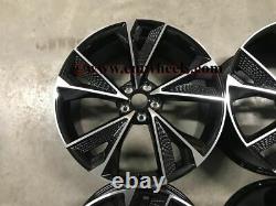 19 New 2020 RS7 Alloy Style Wheels Black Machined Audi A3 A4 A6 VW Golf Caddy