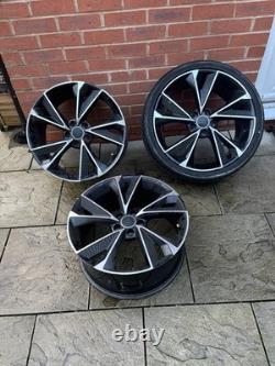 19 New 2020 RS7 Alloy Style Wheels Black Machined Audi A3 VW Golf MK6 MK7.5
