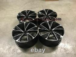 19 New 2020 RS7 Performance Alloy Style Wheels Black Machined Audi A3 A4 A6
