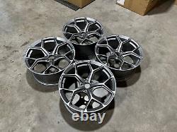 19 New 2023 RS6 Style Alloy Wheels Gun Metal Audi A3 S3 SQ3 VW Golf R 5x112