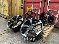 19 New RS3 (TTRS) Style Alloy Wheels Only Black/Diamond Cut Audi A4 B8 & B9 NEW