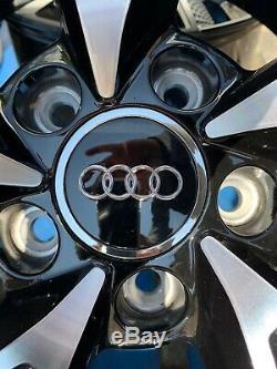 19 New RS7 Style Alloy Wheels Only Gloss Black/Diamond Cut to fit Audi A3
