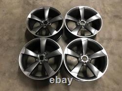 19 New TTRS DEEP CONCAVE Style Alloy Wheels Satin Gun Metal Audi A5 A6 A7 5x112
