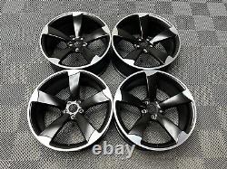 19 New x4 TTRS Style Alloy Wheels Satin Black Machined Audi A4 A6 A8