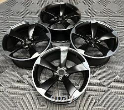 19 New x4 TTRS Style Alloy Wheels Satin Black Machined Audi A4 A6 A8