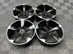 19 New x4 TTRS Style Alloy Wheels Satin Black Machined Audi A4 A6 A8