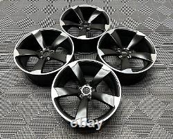 19 New x4 TTRS Style Alloy Wheels Satin Black Machined Audi A4 A6 A8