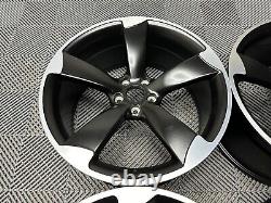 19 New x4 TTRS Style Alloy Wheels Satin Black Machined Audi A4 A6 A8