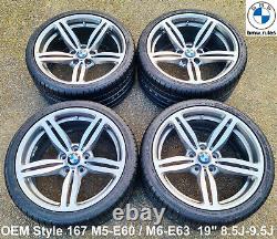19'' OEM BMW M Style 167 Alloy Wheels Rim M5 M6 E60 E63 Falken FK510 Tyre Set