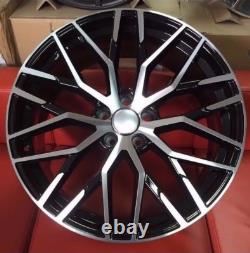 19 R8 Style Alloy Wheels Fits Audi A3 A4 A6 Vw Seat Black Polish