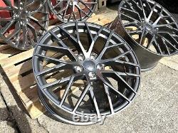 19 R8 V10 Style Alloy Wheels Gunmetal Fits Audi A3 A4 A6 A7 Tt Golf Caddy Leon