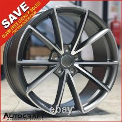 19 RS4 GM Style ALLOY WHEELS X4 TYRES AUDI A3 A4 A6 TT 5x112