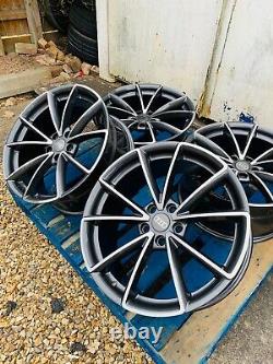 19 RS4 Style Alloy Wheels Only Gunmetal Grey/Polished for Audi A4 (B8 & B9)