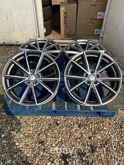 19 RS4 Style Alloy Wheels Only Satin Grey/Diamond Cut to fit Audi A3 (2004-on)