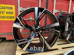 19 RS5 STYLE ALLOY WHEELS FITS AUDI A4 A6 BLACK POLISHED (Fits Audi) Brand new
