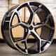 19 Rs6f C8 Style Alloy Wheels Gloss Black & Polished Set Of 4