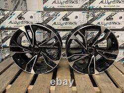 19 Rs3 S5 Style Alloy Wheels Fits Audi A3 S3 Rs3 A4 A6 Tt 5x112 Black Pol