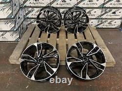 19 Rs3 S5 Style Alloy Wheels Fits Audi A3 S3 Rs3 A4 A6 Tt 5x112 Black Pol