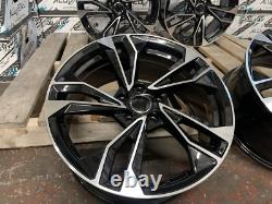 19 Rs3 S5 Style Alloy Wheels Fits Audi A3 S3 Rs3 A4 A6 Tt 5x112 Black Pol