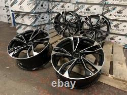19 Rs3 S5 Style Alloy Wheels Fits Audi A3 S3 Rs3 A4 A6 Tt 5x112 Black Pol