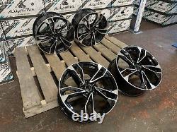 19 Rs3 S5 Style Alloy Wheels Fits Audi A3 S3 Rs3 A4 A6 Tt 5x112 Black Pol