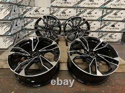 19 Rs3 S5 Style Alloy Wheels Fits Audi A3 S3 Rs3 A4 A6 Tt 5x112 Black Pol
