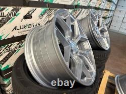 19 SILVER BMW ALLOY WHEELS COMPETITION STYLE STAGGERED +TYRES 5x120 CONCAVE XT2
