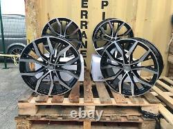 19 Santiago Style Black/polished Alloy Wheels Volkswagen Golf Caddy Audi