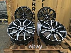 19 Santiago Style Black/polished Alloy Wheels Volkswagen Golf Caddy Audi