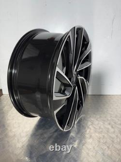 19 Set of 4 VW Golf Adelaide Style Alloy Wheels Black Machined MK5 6 7 Audi A3