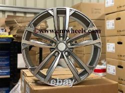 19 Seville Style Alloy Wheels Gun Metal Machined VW Golf MK 5 6 7 8 Audi A3