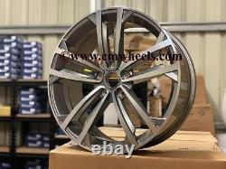 19 Seville Style Alloy Wheels Gun Metal Machined VW Golf MK 5 6 7 8 Audi A3