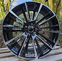 19 Skoda Aquarius Style Alloy Wheels Gloss Black Polished Octavia Superb 5x112