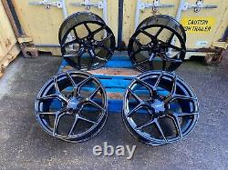 19 Staggered CSL CONCAVE Style Alloy Wheels XT2 GLOSS BLACK BMW E90 E92 F31