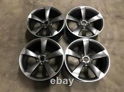 19 TTRS DEEP CONCAVE Style Alloy Wheels Satin Gun Metal Audi A4 A6 A8 5x112