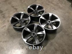 19 TTRS DEEP CONCAVE Style Alloy Wheels Satin Gun Metal Audi A4 A6 A8 5x112