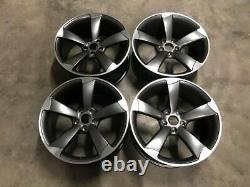 19 TTRS Rotor CONCAVE Style Alloy Wheels Satin Gun Metal Polished Audi A4 A6 A8
