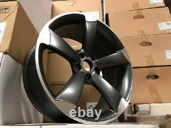 19 TTRS Rotor CONCAVE Style Alloy Wheels Satin Gun Metal Polished Audi A4 A6 A8