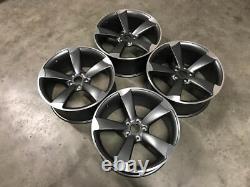 19 TTRS Rotor CONCAVE Style Alloy Wheels Satin Gun Metal Polished Audi A5 A6 A7
