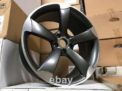 19 TTRS Rotor CONCAVE Style Alloy Wheels Satin Gun Metal Polished Audi A5 A6 A7