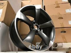 19 TTRS Rotor CONCAVE Style Alloy Wheels Satin Gun Metal Polished Audi A5 A6 A7
