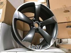 19 TTRS Rotor DEEP CONCAVE Style Alloy Wheels Satin Gun Metal Audi A4 A6 A8