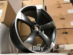 19 TTRS Rotor DEEP CONCAVE Style Alloy Wheels Satin Gun Metal Audi A4 A6 A8