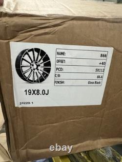19 Turbine STYLE Alloy Wheels For Mercedes A Class A35 A45 19x8j Gloss Black