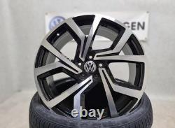 19 VW Brescia Clubsport Style Alloy Wheels, Black Polish, Golf, TRoc, MQB etc