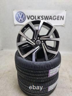 19 VW Brescia Clubsport Style Alloy Wheels, Black Polish, Golf, TRoc, MQB etc
