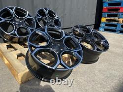 19 VW Golf Queenstown Style Alloy Wheels Gloss Black Polished MK6 7 8 Audi A3